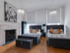 80 Rodney Street - Grey Double Room with Fireplace