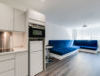 Bold Street - Blue Seating and Kitchen
