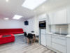 Bold Street - Red Seating and Kitchen
