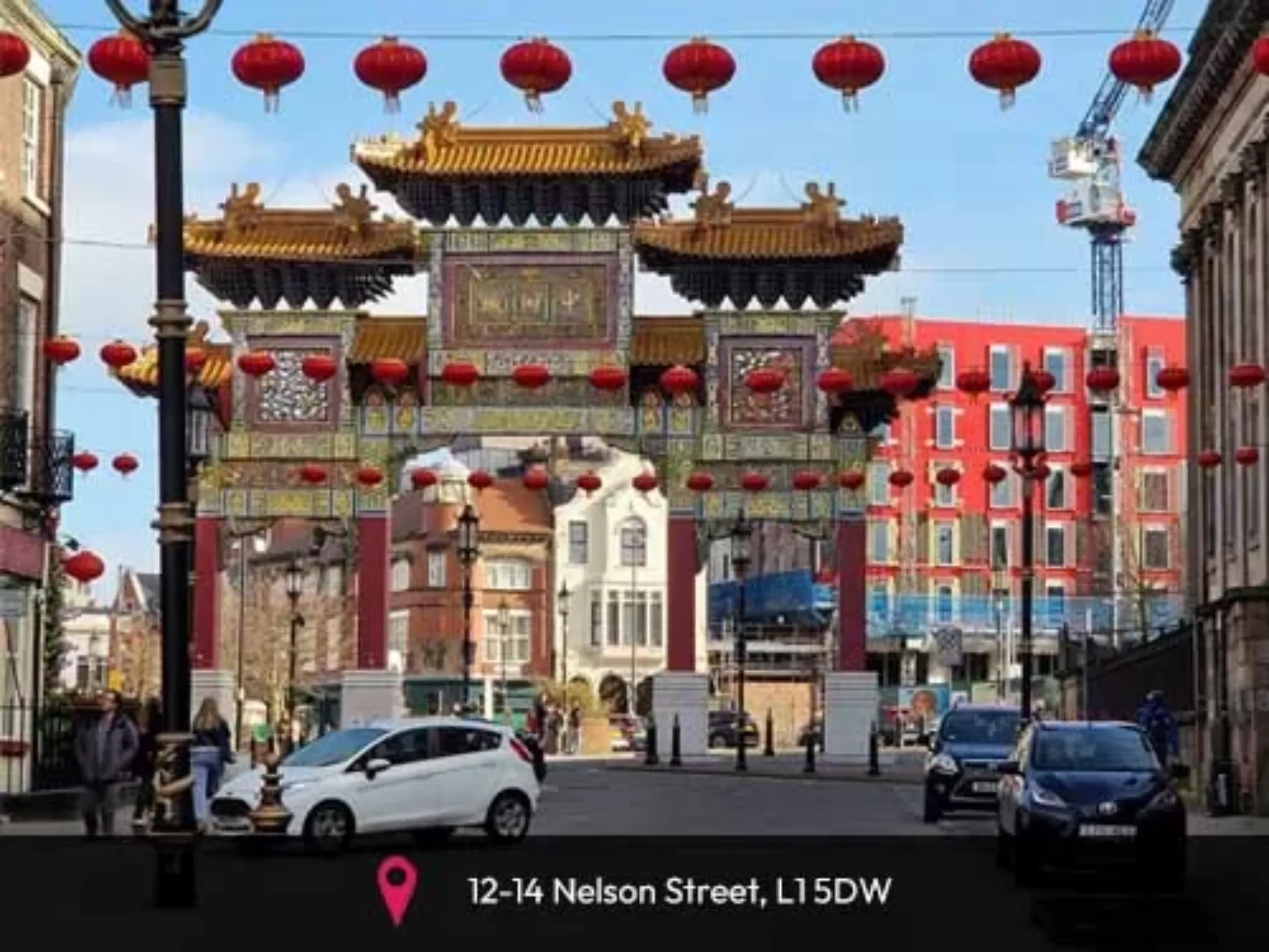 Liverpool China Town arch and streets – Colourful cultural landmark for visitors