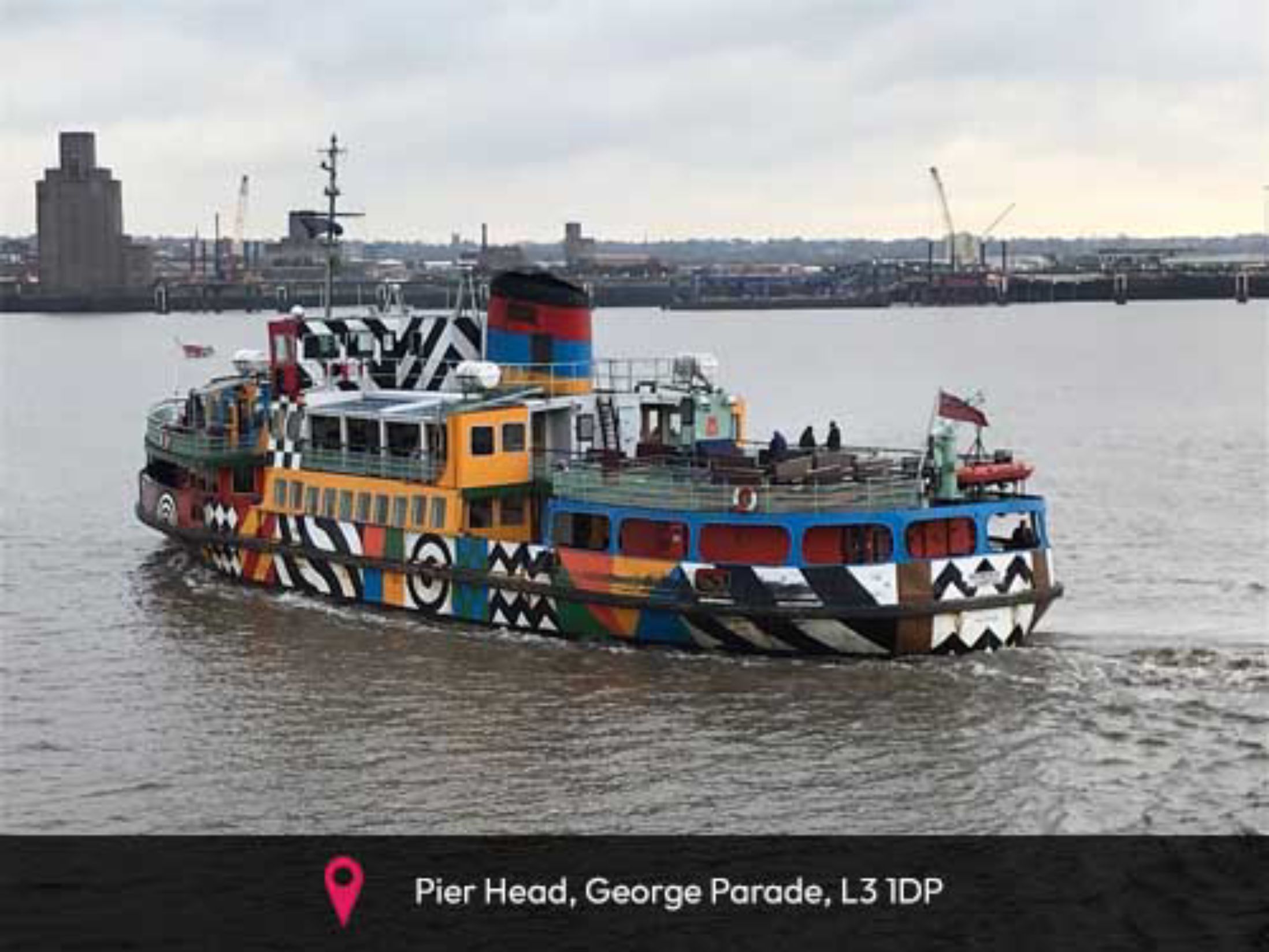 Mersey Ferry crossing the River Mersey – Classic Liverpool sightseeing activity