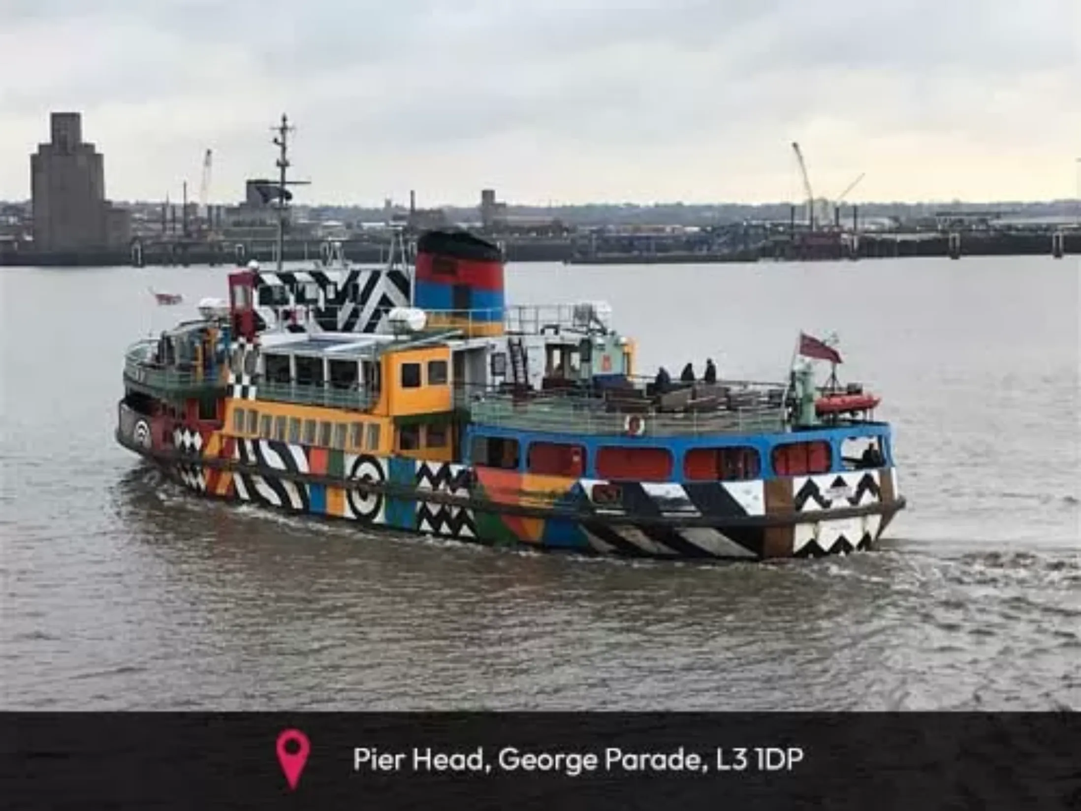 Mersey Ferry crossing the River Mersey – Classic Liverpool sightseeing activity